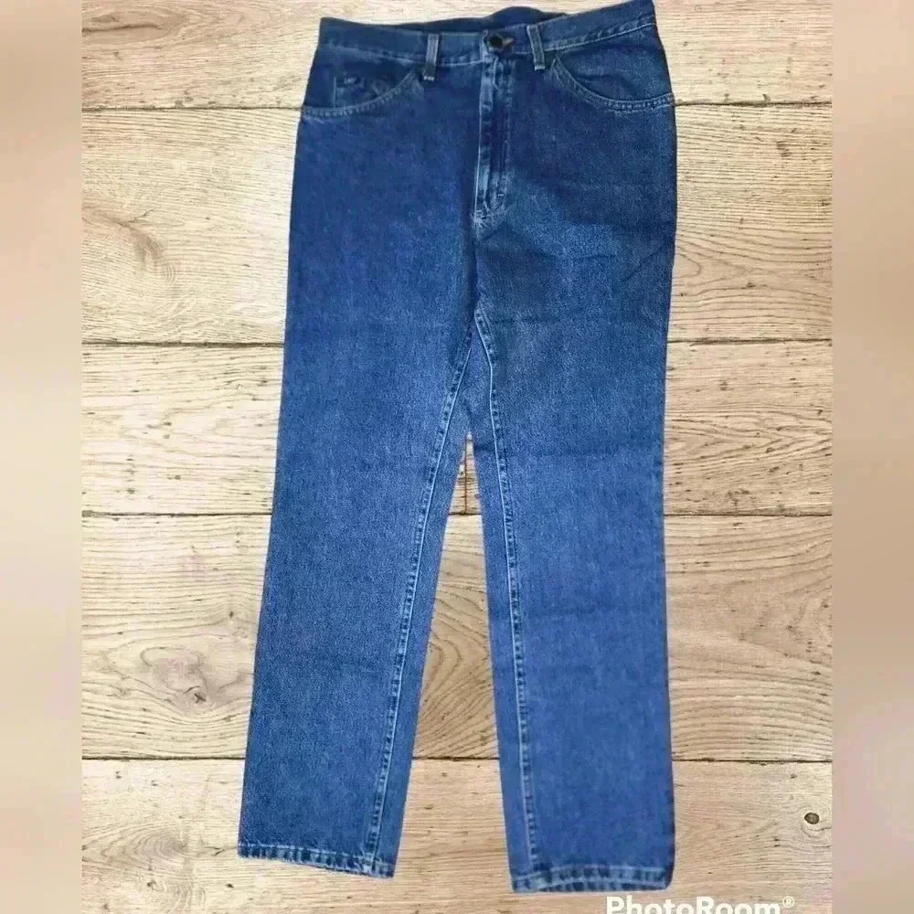 VTG NWT 90s Lee jeans regular fit straight leg blue pepper wash USA Union made